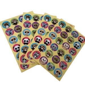 Vintage TY Beanie Boo Stickers Sheets - Set of 4 Sheets - 96 Stickers Total